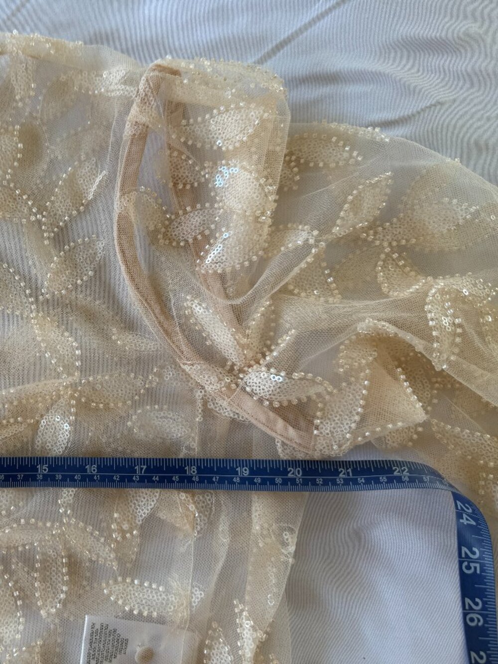 WAYF Sequin Beaded Long Sleeve Crop Top - Picture 3 of 7